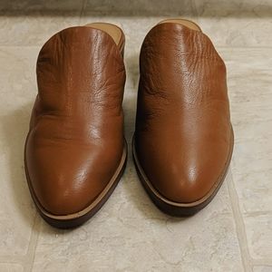NWOT Cognac colored mules